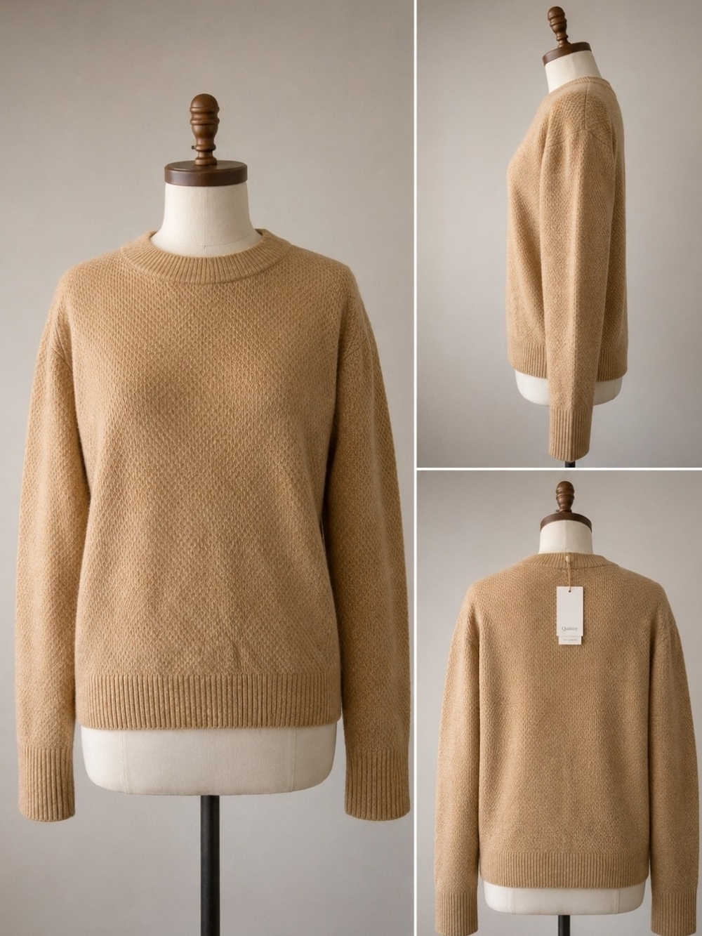 Quince Camel Crewneck Sweater